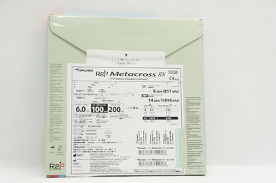 Terumo BD-P60100ER Metacross RX PTA Balloon Dilatation Cath. 6.0x100mm x200cm(x)